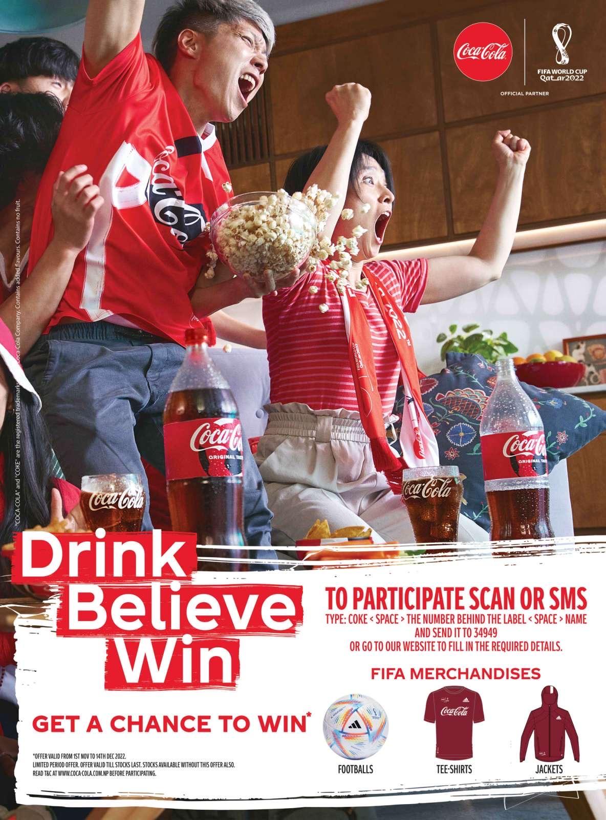 CocaCola kick starts its “Drink, Believe, Win” campaign for FIFA World
